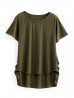 Perfect Soft High- low Short-Sleeve Blouse